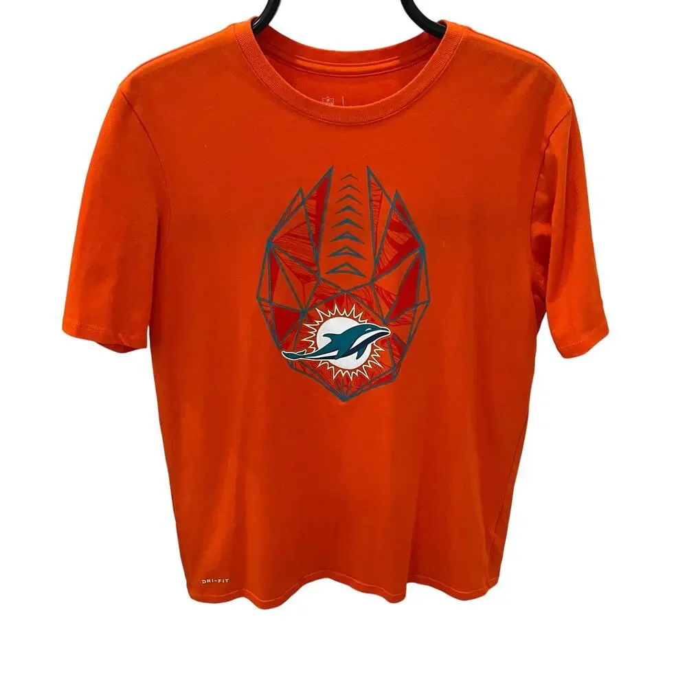 Nike NFL Miami Dolphins Men’s Medium Orange Dri Fit Legend Icon Graphic T-Shirt